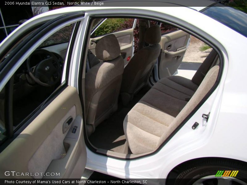 Nordic White / Beige 2006 Hyundai Elantra GLS Sedan