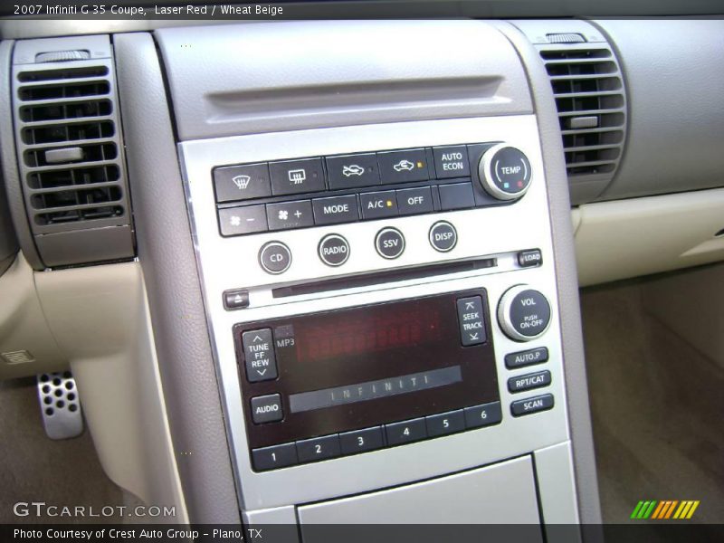 Laser Red / Wheat Beige 2007 Infiniti G 35 Coupe
