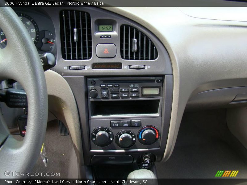 Nordic White / Beige 2006 Hyundai Elantra GLS Sedan