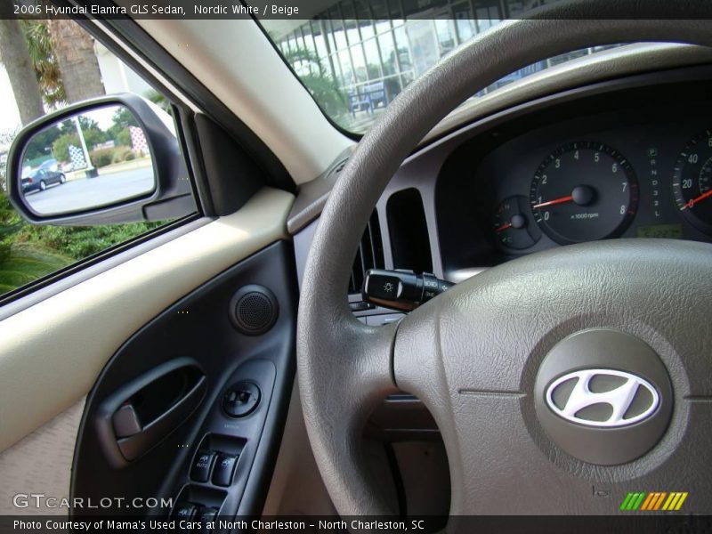 Nordic White / Beige 2006 Hyundai Elantra GLS Sedan
