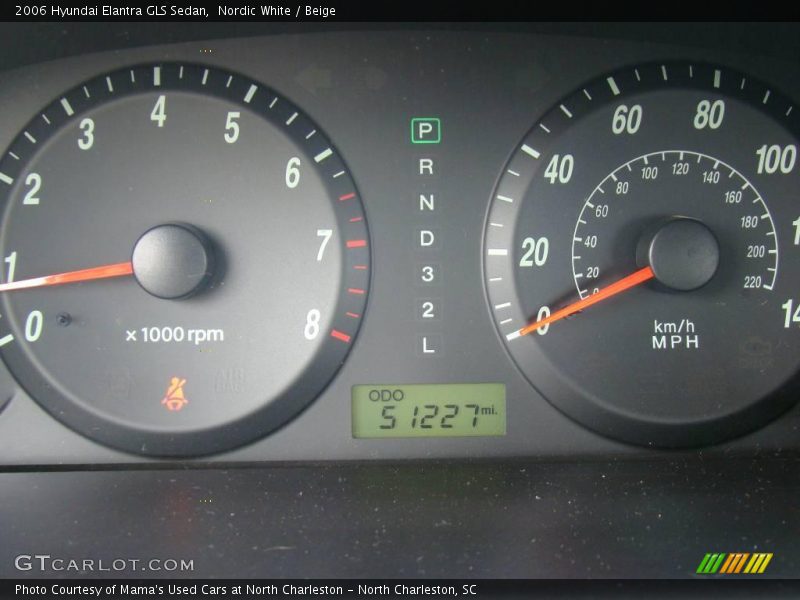 Nordic White / Beige 2006 Hyundai Elantra GLS Sedan