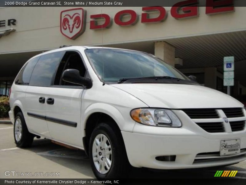 Stone White / Medium Slate Gray 2006 Dodge Grand Caravan SE