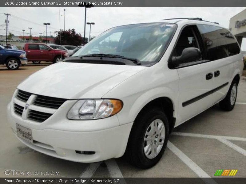 Stone White / Medium Slate Gray 2006 Dodge Grand Caravan SE