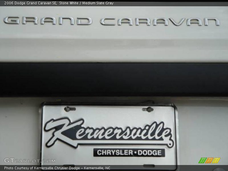 Stone White / Medium Slate Gray 2006 Dodge Grand Caravan SE