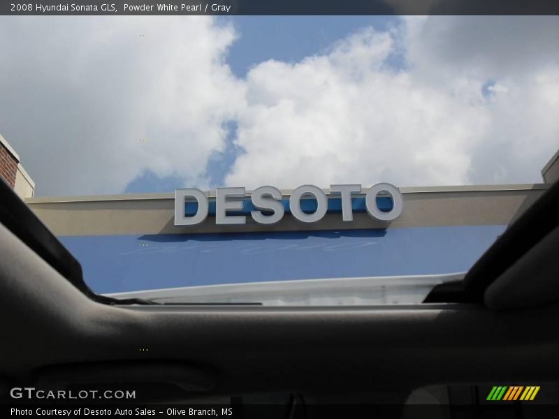 Powder White Pearl / Gray 2008 Hyundai Sonata GLS