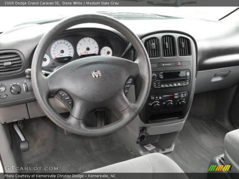 Stone White / Medium Slate Gray 2006 Dodge Grand Caravan SE