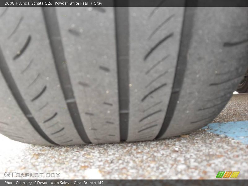 Powder White Pearl / Gray 2008 Hyundai Sonata GLS