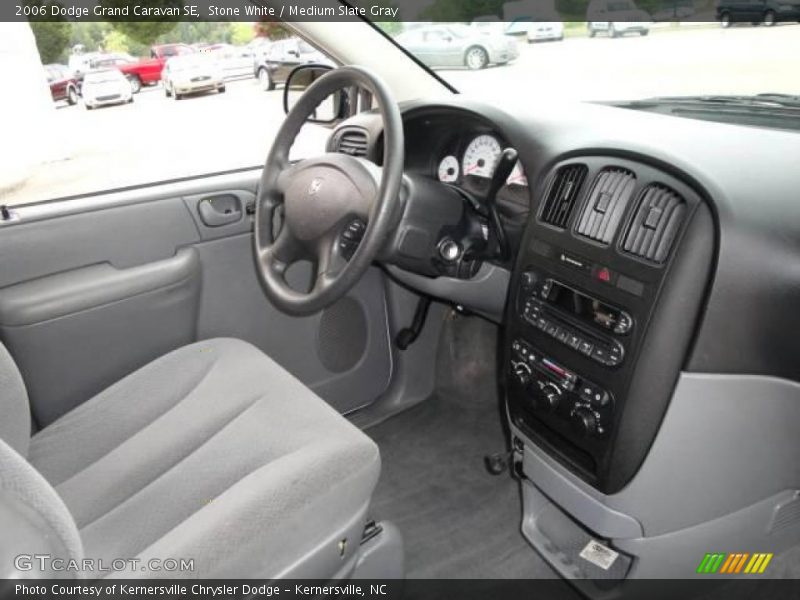 Stone White / Medium Slate Gray 2006 Dodge Grand Caravan SE