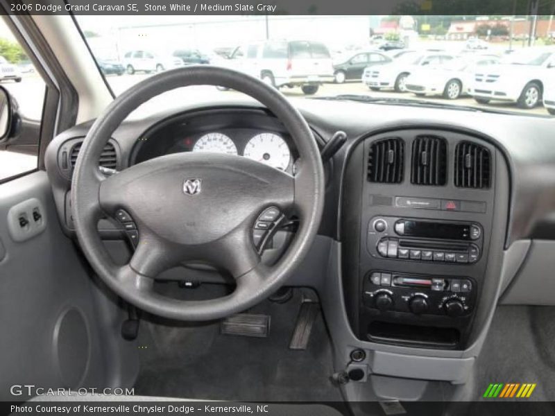Stone White / Medium Slate Gray 2006 Dodge Grand Caravan SE