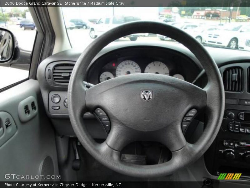 Stone White / Medium Slate Gray 2006 Dodge Grand Caravan SE