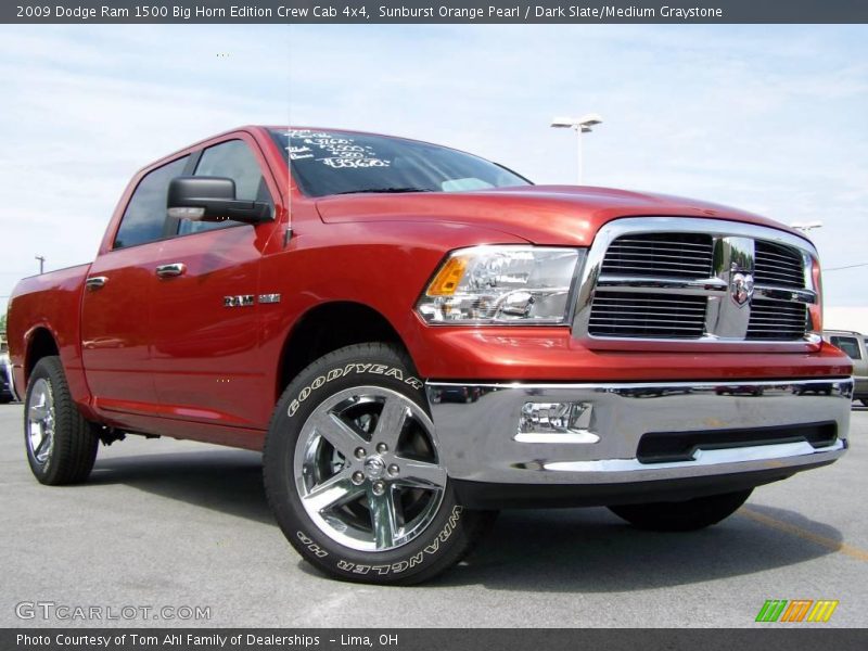 Sunburst Orange Pearl / Dark Slate/Medium Graystone 2009 Dodge Ram 1500 Big Horn Edition Crew Cab 4x4