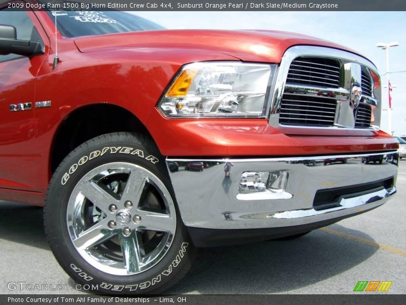 Sunburst Orange Pearl / Dark Slate/Medium Graystone 2009 Dodge Ram 1500 Big Horn Edition Crew Cab 4x4