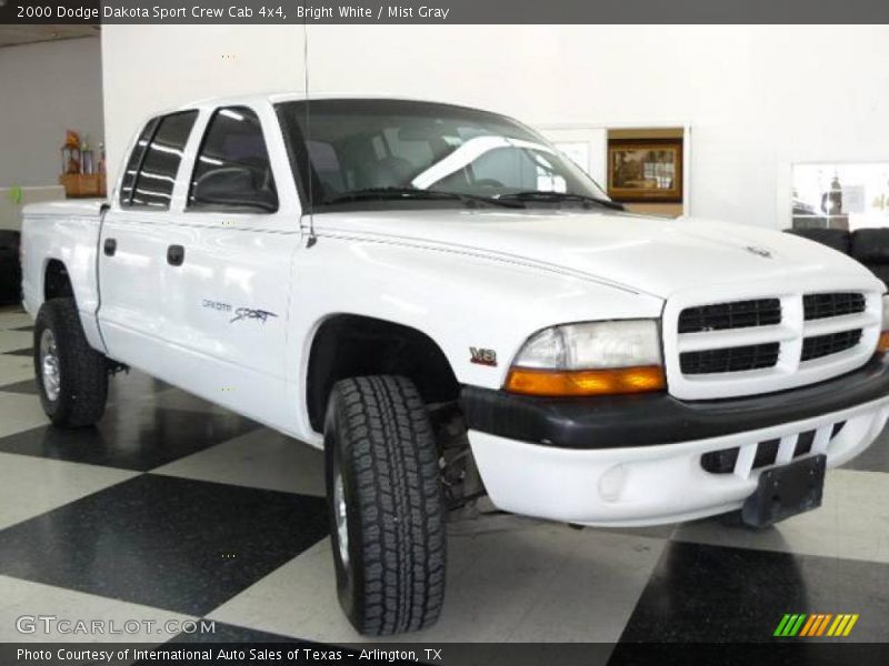 Bright White / Mist Gray 2000 Dodge Dakota Sport Crew Cab 4x4