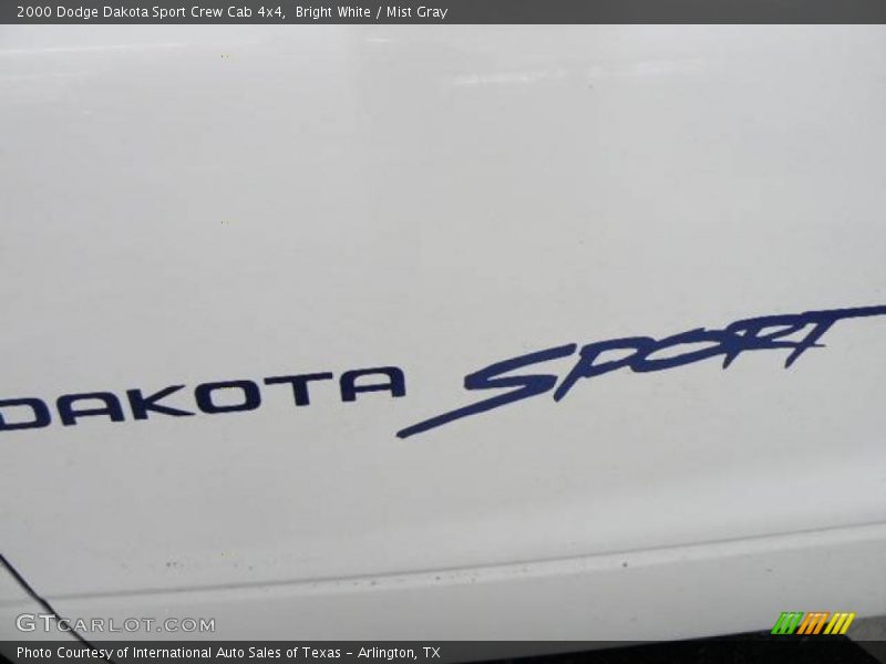 Bright White / Mist Gray 2000 Dodge Dakota Sport Crew Cab 4x4