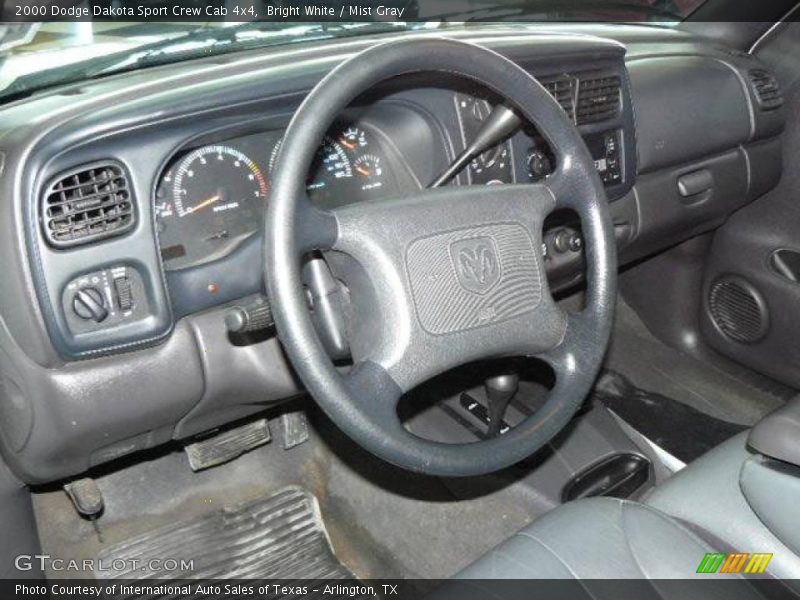 Bright White / Mist Gray 2000 Dodge Dakota Sport Crew Cab 4x4