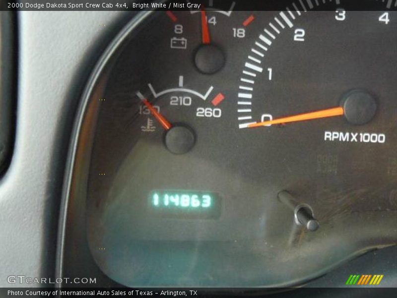 Bright White / Mist Gray 2000 Dodge Dakota Sport Crew Cab 4x4
