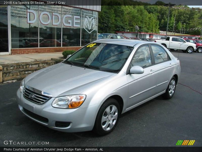 Silver / Gray 2008 Kia Spectra EX Sedan