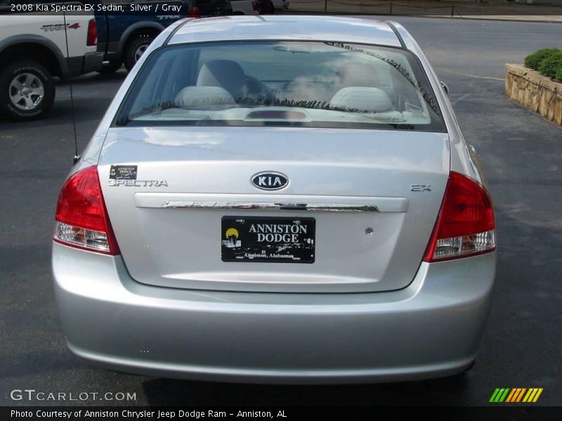 Silver / Gray 2008 Kia Spectra EX Sedan