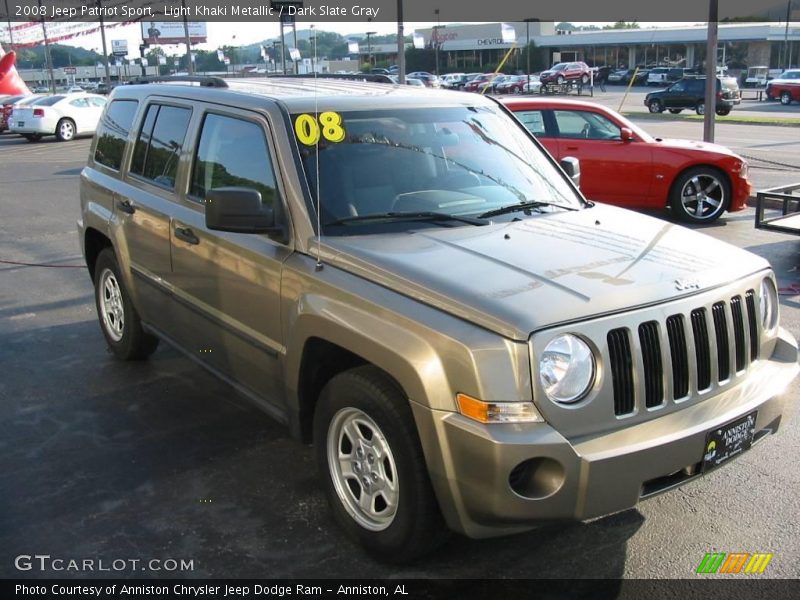 Light Khaki Metallic / Dark Slate Gray 2008 Jeep Patriot Sport