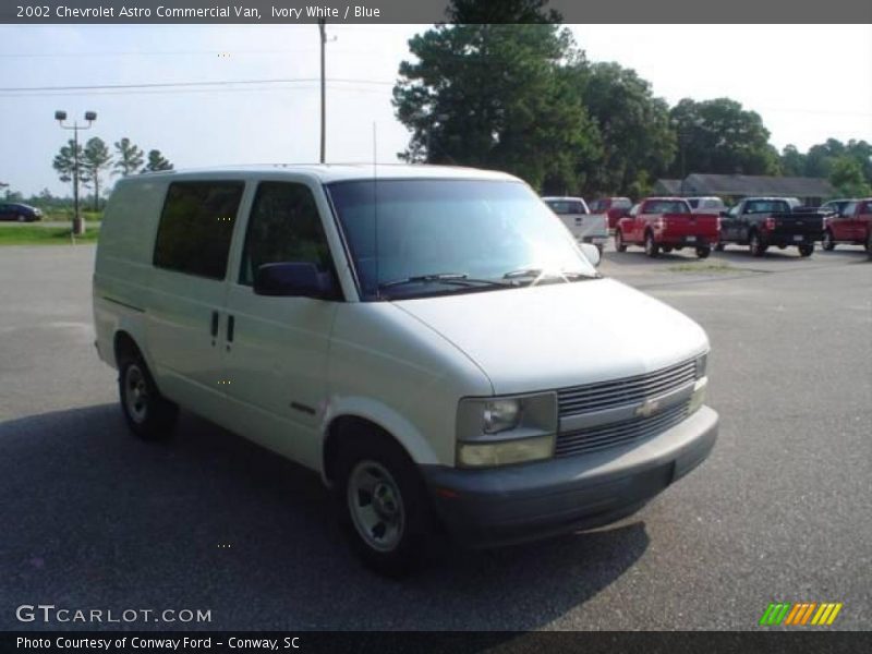 Ivory White / Blue 2002 Chevrolet Astro Commercial Van