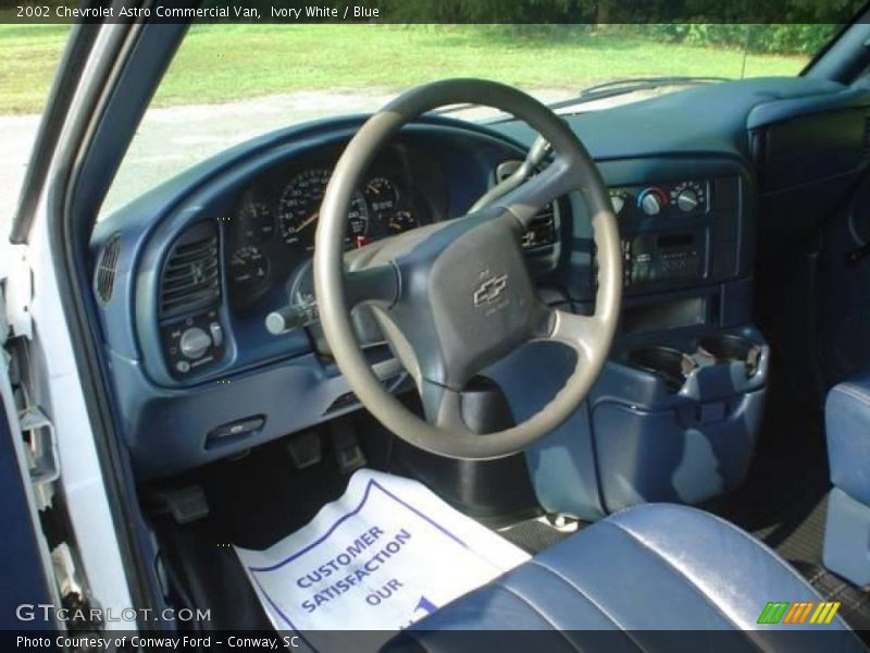 Ivory White / Blue 2002 Chevrolet Astro Commercial Van