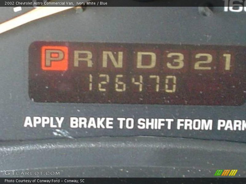 Ivory White / Blue 2002 Chevrolet Astro Commercial Van