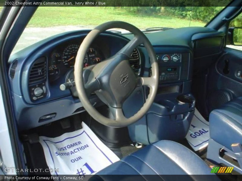 Ivory White / Blue 2002 Chevrolet Astro Commercial Van