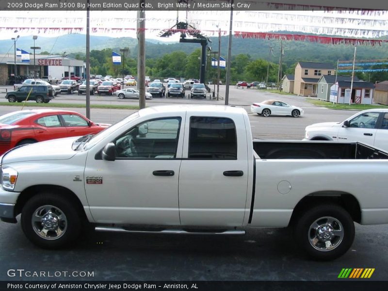 Bright White / Medium Slate Gray 2009 Dodge Ram 3500 Big Horn Edition Quad Cab