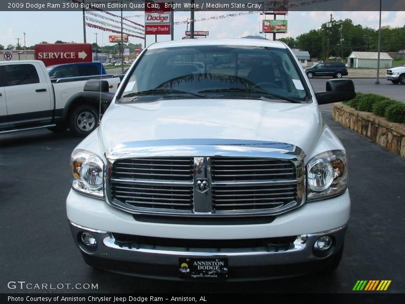 Bright White / Medium Slate Gray 2009 Dodge Ram 3500 Big Horn Edition Quad Cab