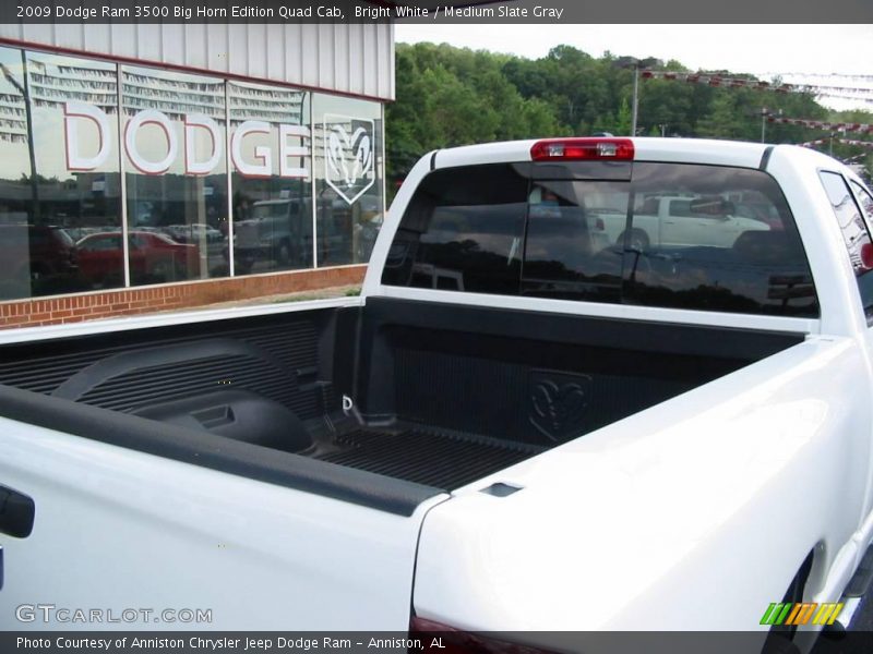Bright White / Medium Slate Gray 2009 Dodge Ram 3500 Big Horn Edition Quad Cab