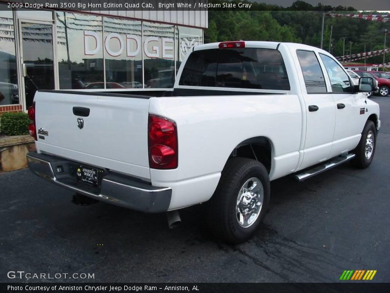 Bright White / Medium Slate Gray 2009 Dodge Ram 3500 Big Horn Edition Quad Cab