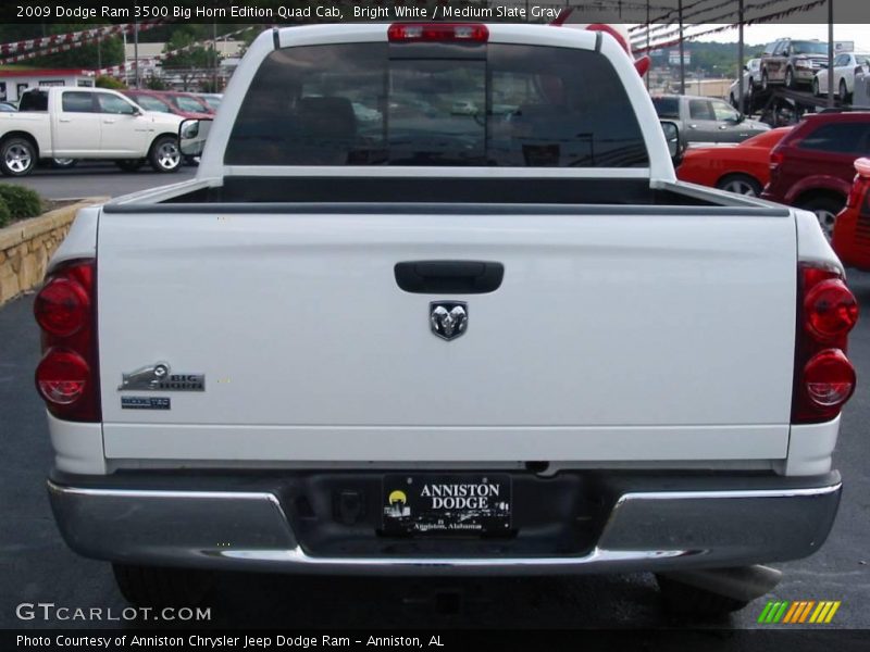 Bright White / Medium Slate Gray 2009 Dodge Ram 3500 Big Horn Edition Quad Cab