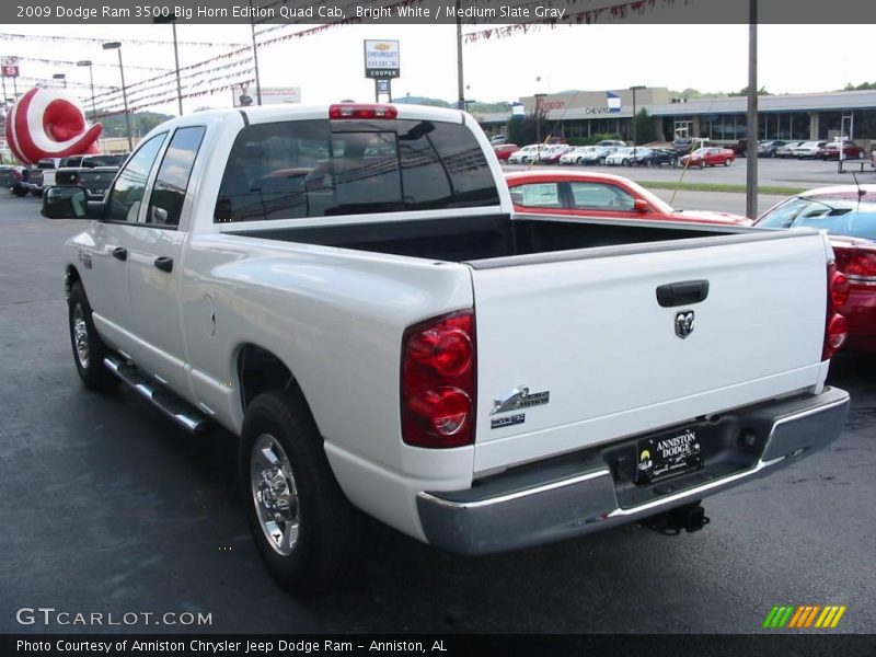 Bright White / Medium Slate Gray 2009 Dodge Ram 3500 Big Horn Edition Quad Cab