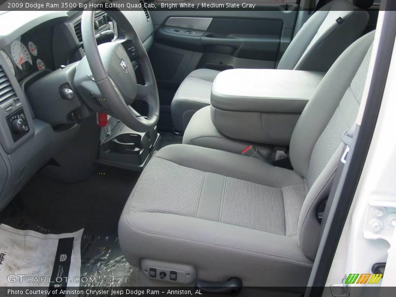 Bright White / Medium Slate Gray 2009 Dodge Ram 3500 Big Horn Edition Quad Cab