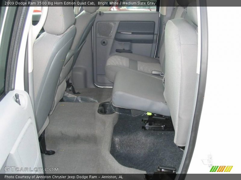 Bright White / Medium Slate Gray 2009 Dodge Ram 3500 Big Horn Edition Quad Cab
