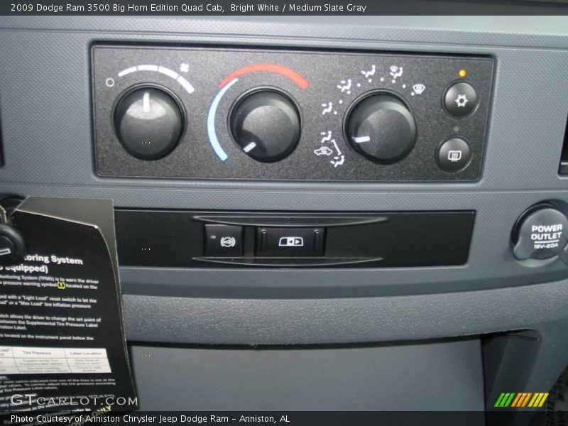Bright White / Medium Slate Gray 2009 Dodge Ram 3500 Big Horn Edition Quad Cab