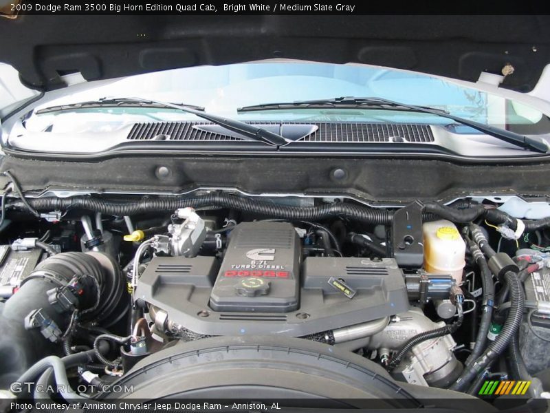 Bright White / Medium Slate Gray 2009 Dodge Ram 3500 Big Horn Edition Quad Cab