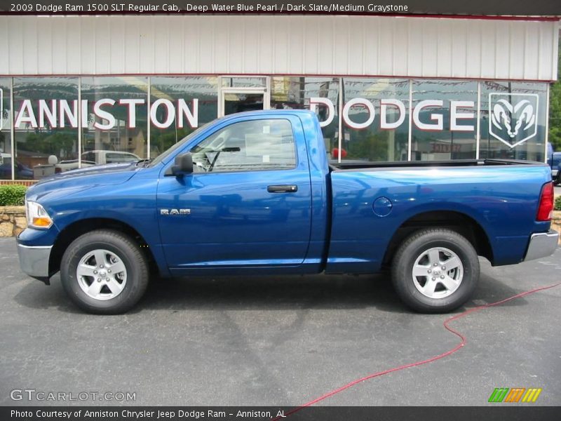 Deep Water Blue Pearl / Dark Slate/Medium Graystone 2009 Dodge Ram 1500 SLT Regular Cab