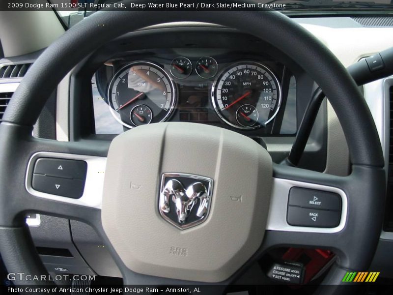 Deep Water Blue Pearl / Dark Slate/Medium Graystone 2009 Dodge Ram 1500 SLT Regular Cab