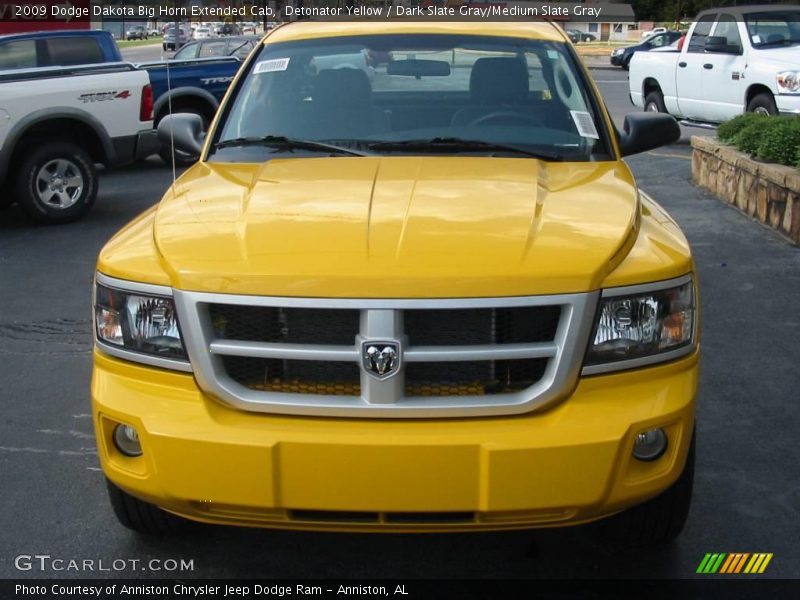 Detonator Yellow / Dark Slate Gray/Medium Slate Gray 2009 Dodge Dakota Big Horn Extended Cab