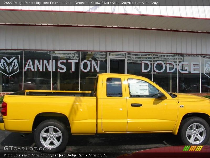 Detonator Yellow / Dark Slate Gray/Medium Slate Gray 2009 Dodge Dakota Big Horn Extended Cab
