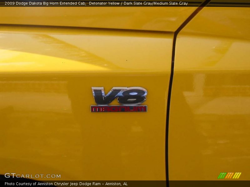 Detonator Yellow / Dark Slate Gray/Medium Slate Gray 2009 Dodge Dakota Big Horn Extended Cab