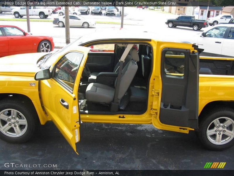 Detonator Yellow / Dark Slate Gray/Medium Slate Gray 2009 Dodge Dakota Big Horn Extended Cab