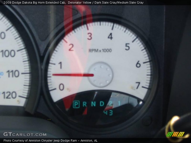 Detonator Yellow / Dark Slate Gray/Medium Slate Gray 2009 Dodge Dakota Big Horn Extended Cab
