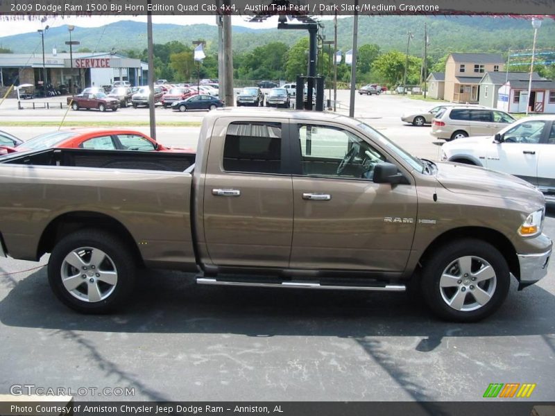 Austin Tan Pearl / Dark Slate/Medium Graystone 2009 Dodge Ram 1500 Big Horn Edition Quad Cab 4x4