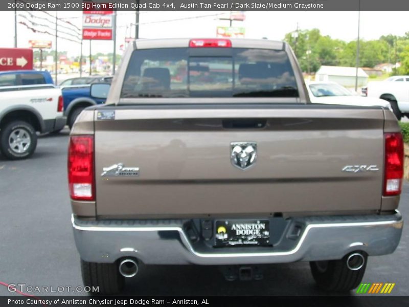 Austin Tan Pearl / Dark Slate/Medium Graystone 2009 Dodge Ram 1500 Big Horn Edition Quad Cab 4x4