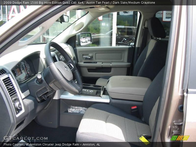 Austin Tan Pearl / Dark Slate/Medium Graystone 2009 Dodge Ram 1500 Big Horn Edition Quad Cab 4x4