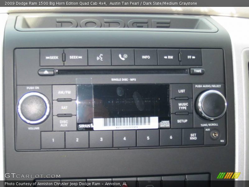 Austin Tan Pearl / Dark Slate/Medium Graystone 2009 Dodge Ram 1500 Big Horn Edition Quad Cab 4x4