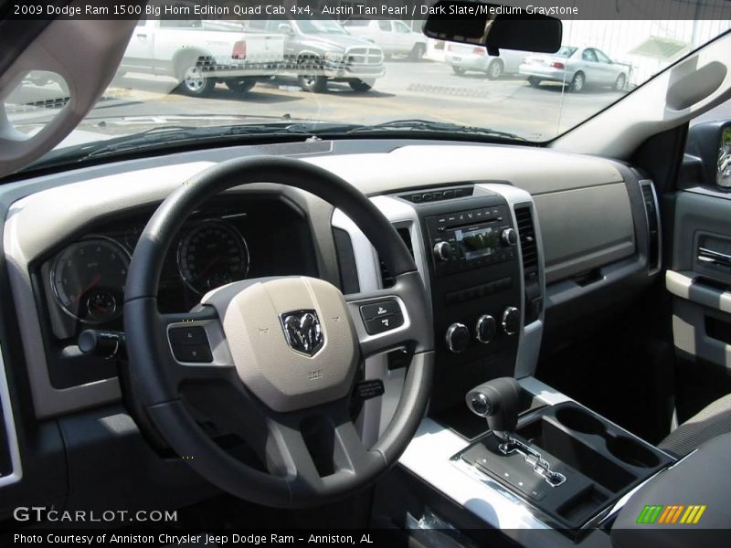 Austin Tan Pearl / Dark Slate/Medium Graystone 2009 Dodge Ram 1500 Big Horn Edition Quad Cab 4x4