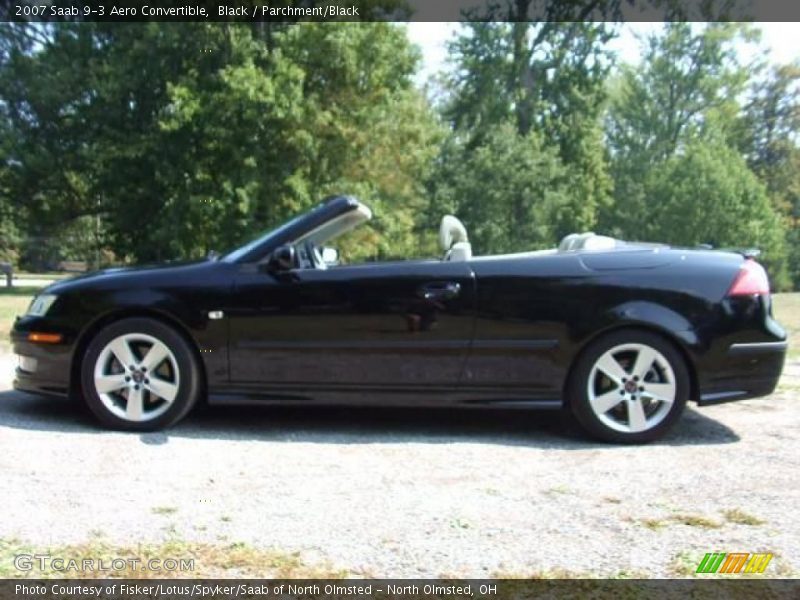 Black / Parchment/Black 2007 Saab 9-3 Aero Convertible